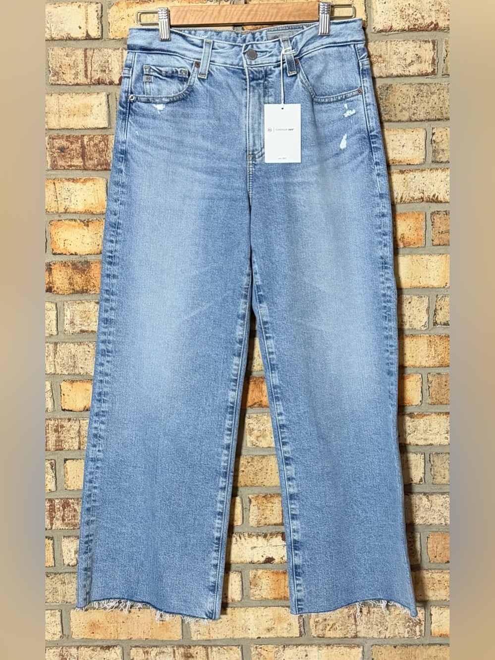 AG Saige high rise wide leg crop 27 NWT